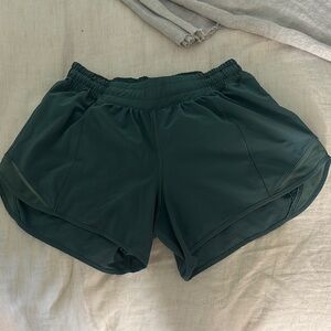 Lululemon green running shorts size 6